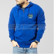 Blue Fleece Manchester City Zipper Hoodie