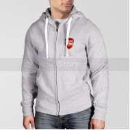 Grey Fleece Arsenal Zipper Hoodie