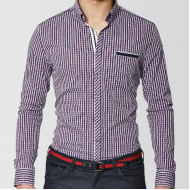 Purple Check  Egyptian Cotton Casual Shirt
