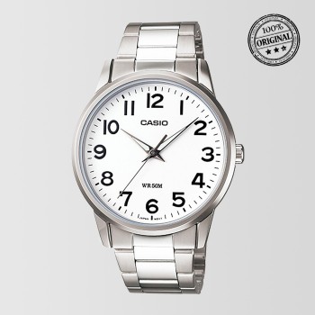 White Dial Silver Bracelet Mens Watch