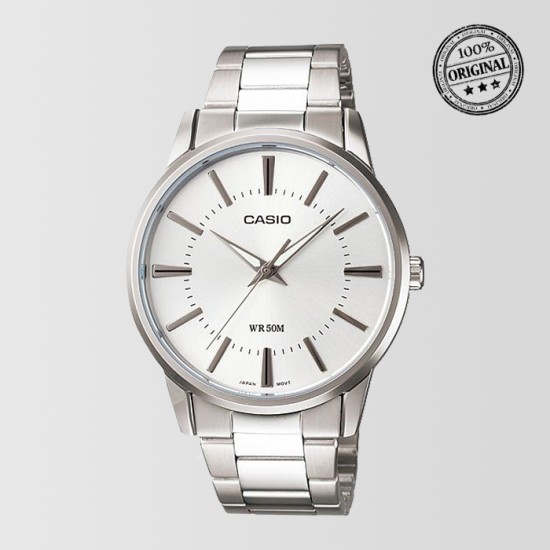 Grey Dial Silver Bracelet Mens Watch