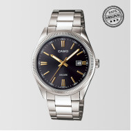 Silver Bracelet Black Dial Mens Watch