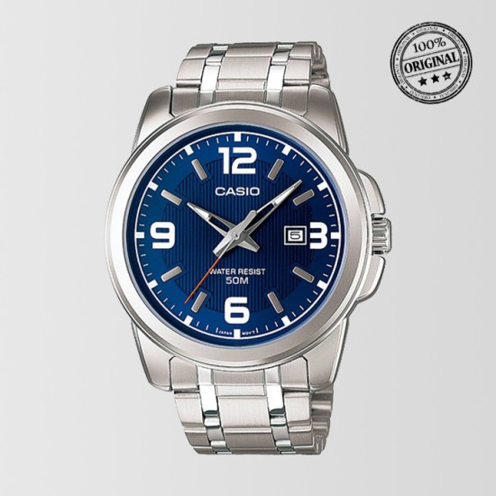 Blue Dial Silver Bracelet Mens Watch