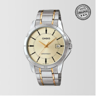 Golden Dial Silver And Gold Bracelet Mens Watch