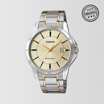 Golden Dial Silver And Gold Bracelet Mens Watch