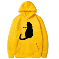 BlackCat Yellow Fleece Hoodie For Girls