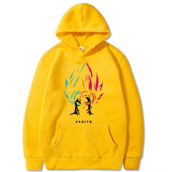 Vegito Yellow Pullover Fleece Hoodie For Boys Vegito Yellow Pullover Fleece Hoodie For Boys