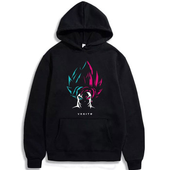 Vegito Logo Black Pullover Hoodies For Boys