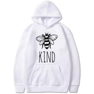 Be Kind Logo White Pullover Sweatshirt For Women's