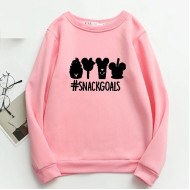 Snackgoals Pink Pullover Sweatshirt