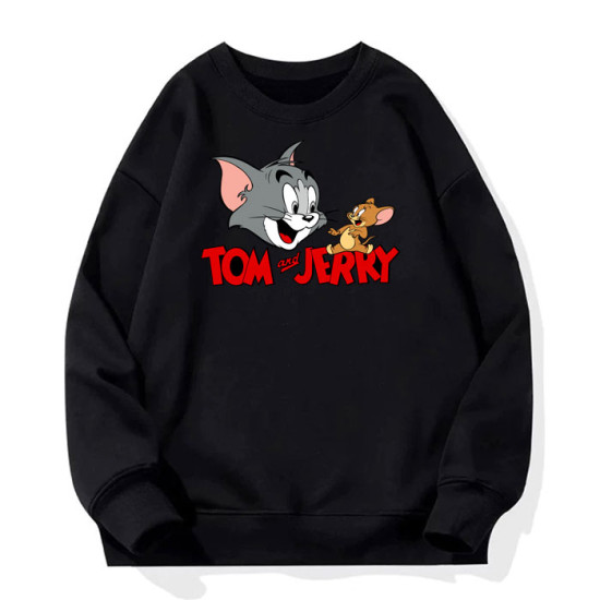 Tom & Jerry Black Fleece Sweatshirt Tom & Jerry Black Fleece Sweatshirt