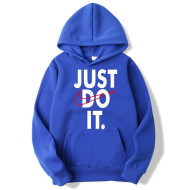 Just do it Blue Pullover Hoodie For Men's