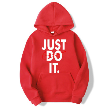 Just do it Logo Red Good Quality Hoodie