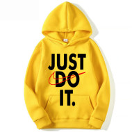 Just do it Yellow Pullover Hoodie For Men