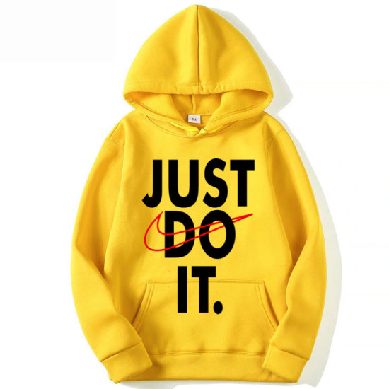 Just do it Yellow Pullover Hoodie For Men Just do it Yellow Pullover Hoodie For Men