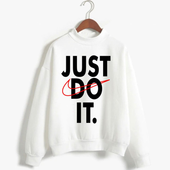 Just do it White Printed Sweatshirt Just do it White Printed Sweatshirt