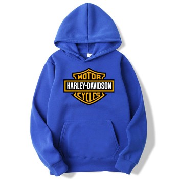 Harley Davidson Blue Printed Hoodie