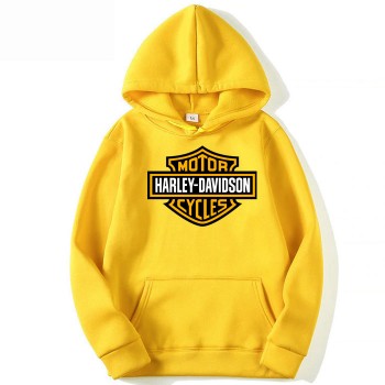 Harley Davidson Yellow Pullover Hoodie