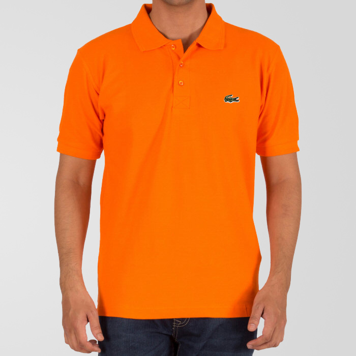 orange polo shirt lacoste