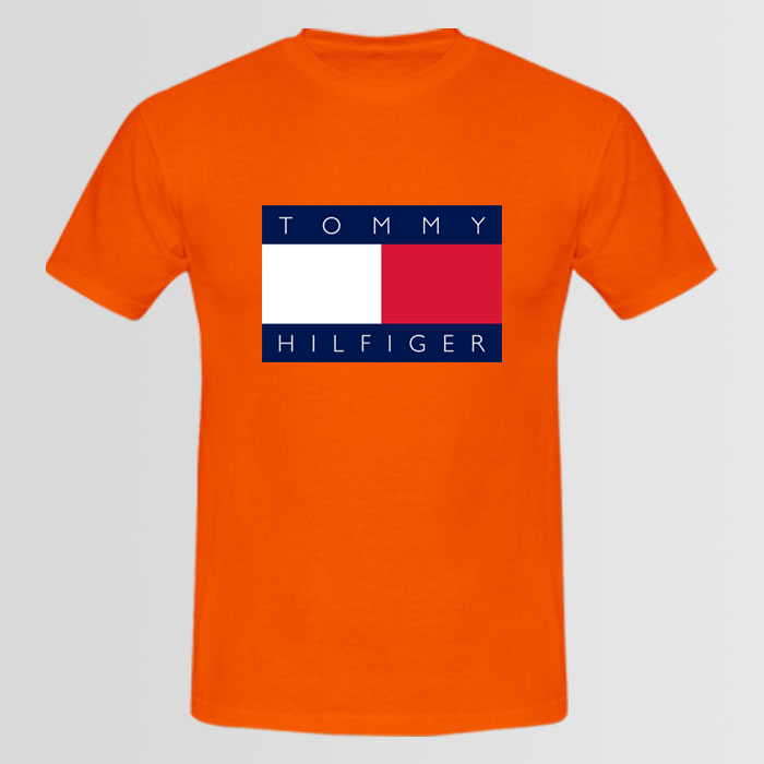 tommy hilfiger orange t shirt