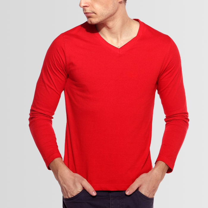 red color t shirt full sleeve