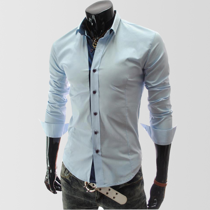 blue designer shirt