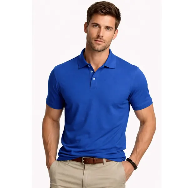 Men's Plain Polo T-Shirt – Royal Blue