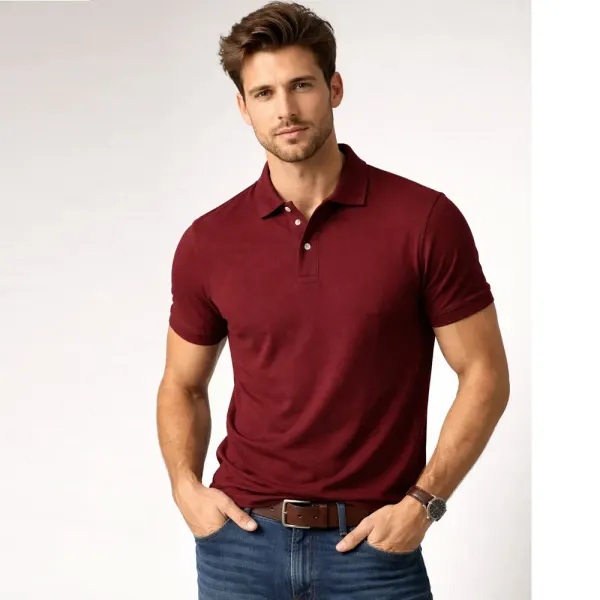 Men's Plain Polo T-Shirt – Maroon