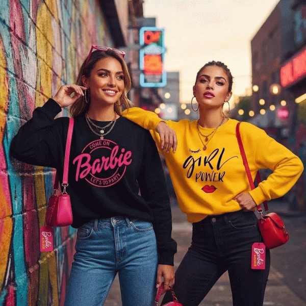 Barbie & Girl Power Printed Sweatshirts for Women