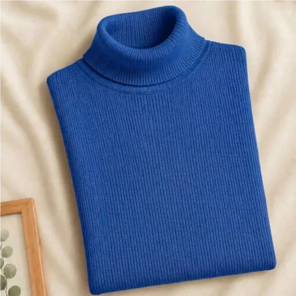 Royal Blue High Neck Jumper for Women