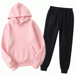 Men's Premium Plain Fleece Winter Tracksuit Set – Pullover Hoodie & Jogger Pants - 7