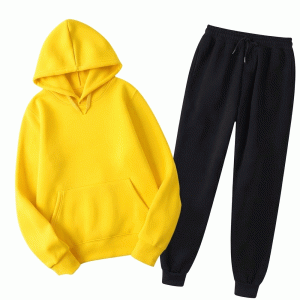 Men's Premium Plain Fleece Winter Tracksuit Set – Pullover Hoodie & Jogger Pants - 10